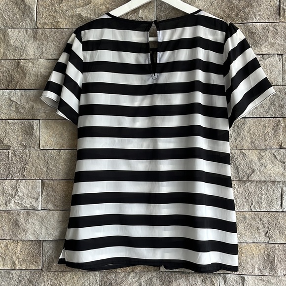 WHBM striped semi-sheer top - Picture 5 of 8